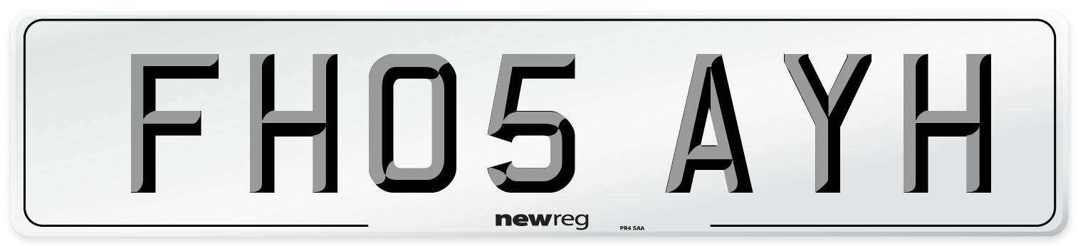 FH05 AYH Number Plate from New Reg